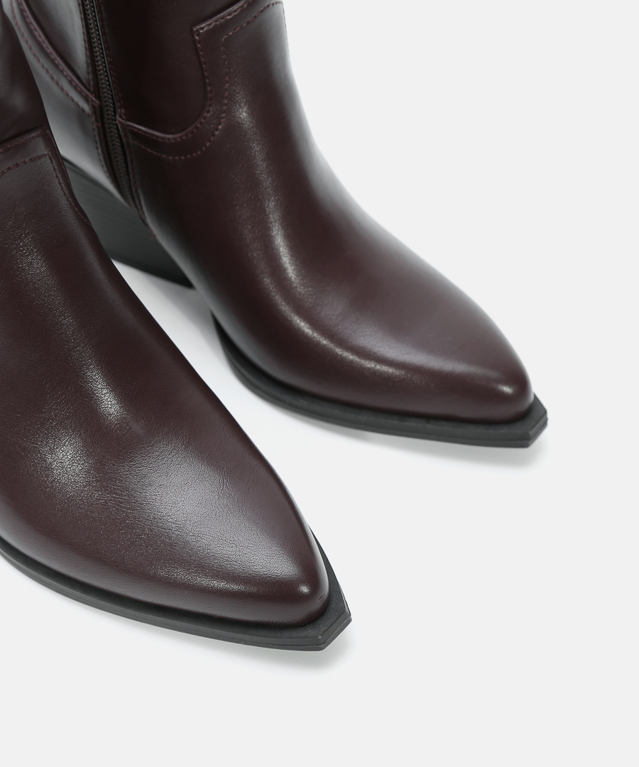 Botines cowboy burdeos image number null